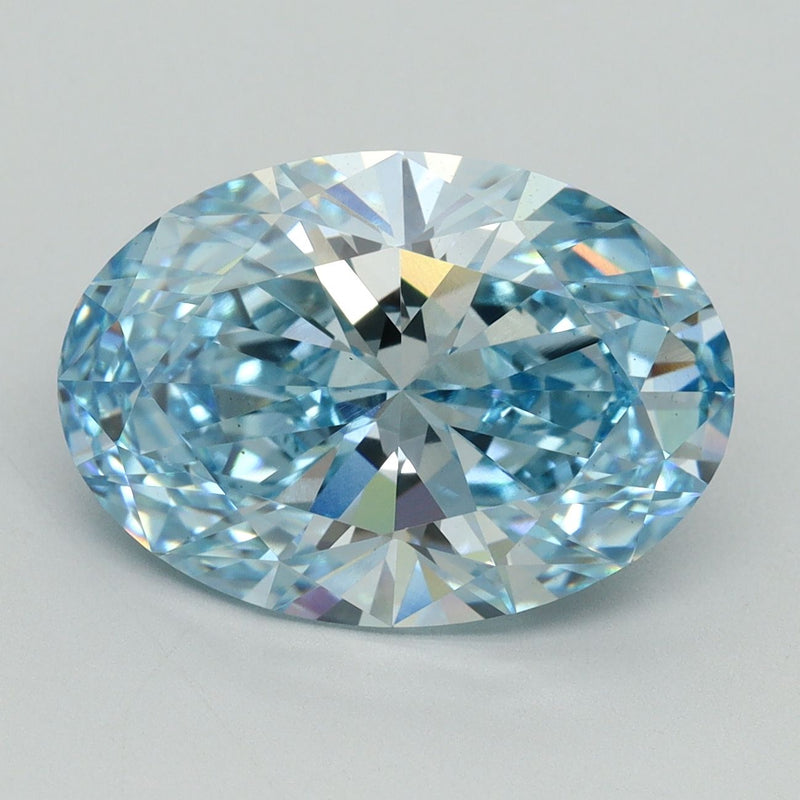 Oval 6.02ct Fancy Vivid Blue VS2 IGI #LG604317722
