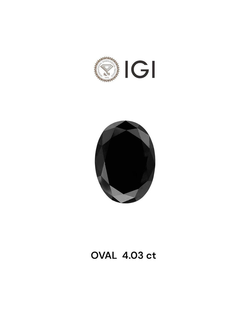 Oval 4.03ct Black  IGI #654442400