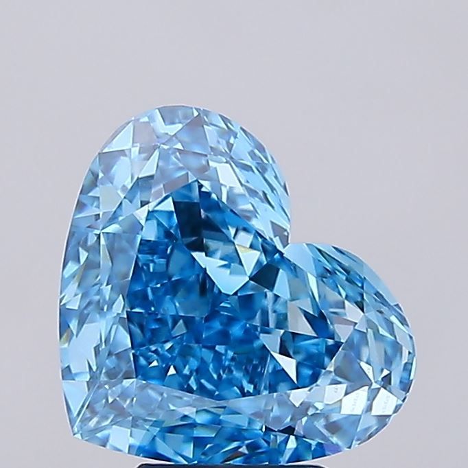 Heart 5.08ct Fancy Vivid Blue VS1 IGI #LG737570937