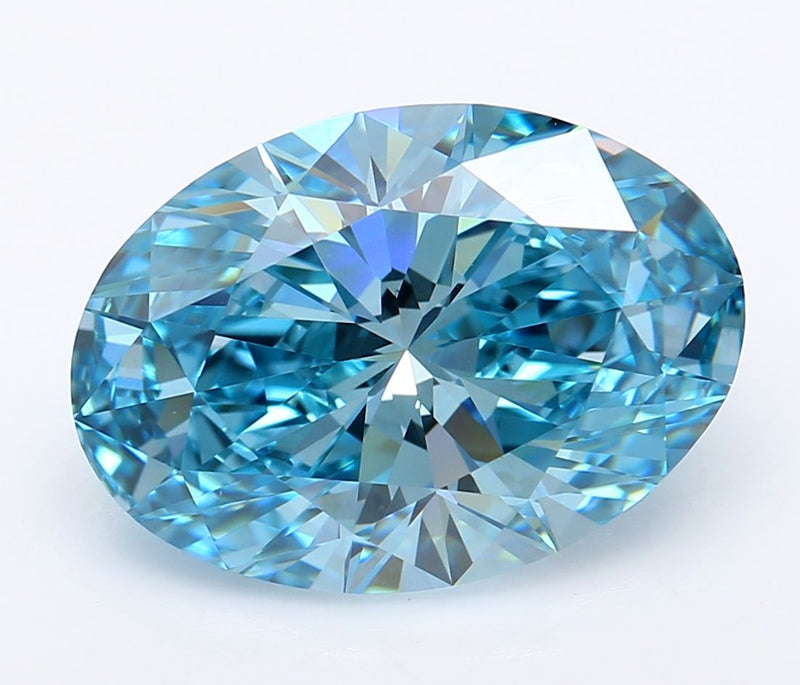 Oval 5.3ct Fancy Vivid Blue VVS1 IGI #LG743536691