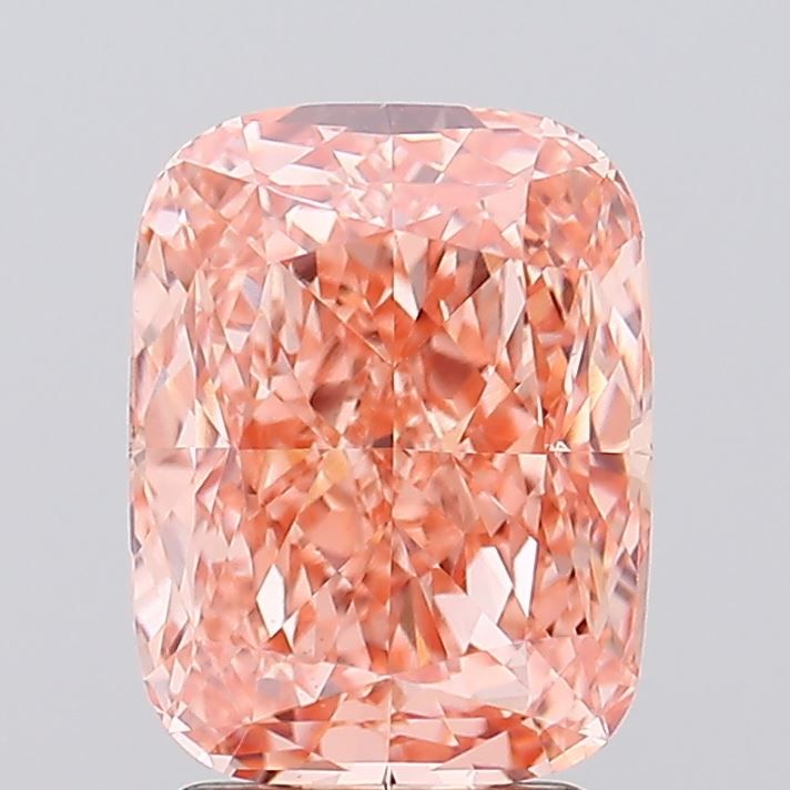 Cushion modified 3.06ct Fancy Vivid Orangey Pink VVS2 IGI #LG749513399