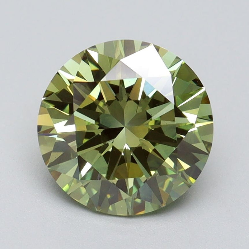 Round 2.06ct Fancy Vivid Green VS1 IGI #LG595381745