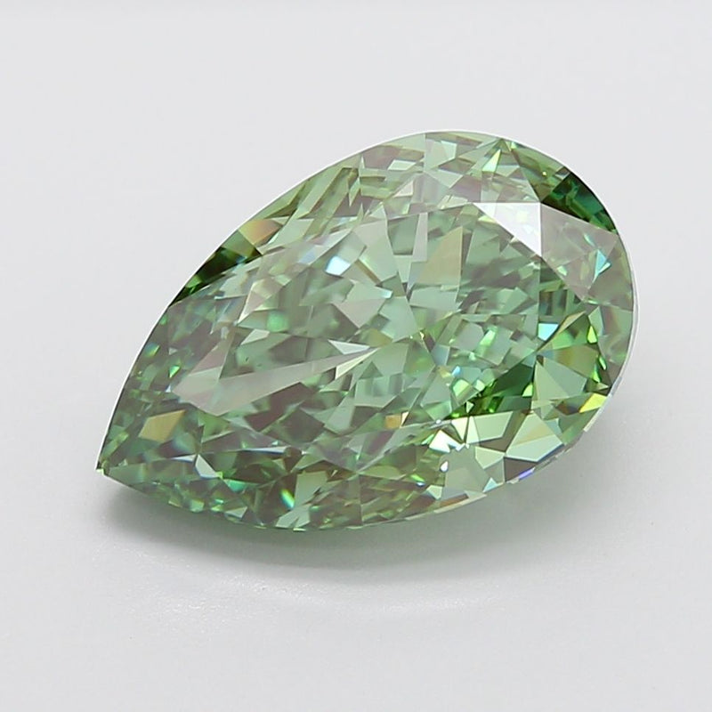 Pear 10.15ct Fancy Vivid Green VS2 IGI #LG733534926