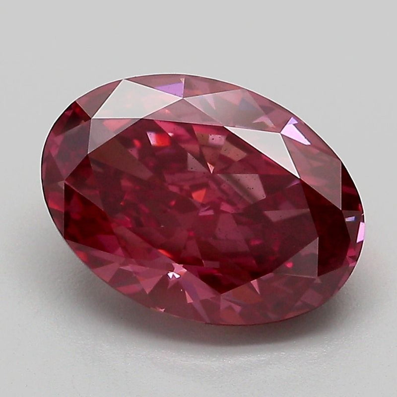 Oval 3.09ct Fancy Deep Pink SI1 IGI #LG717553622