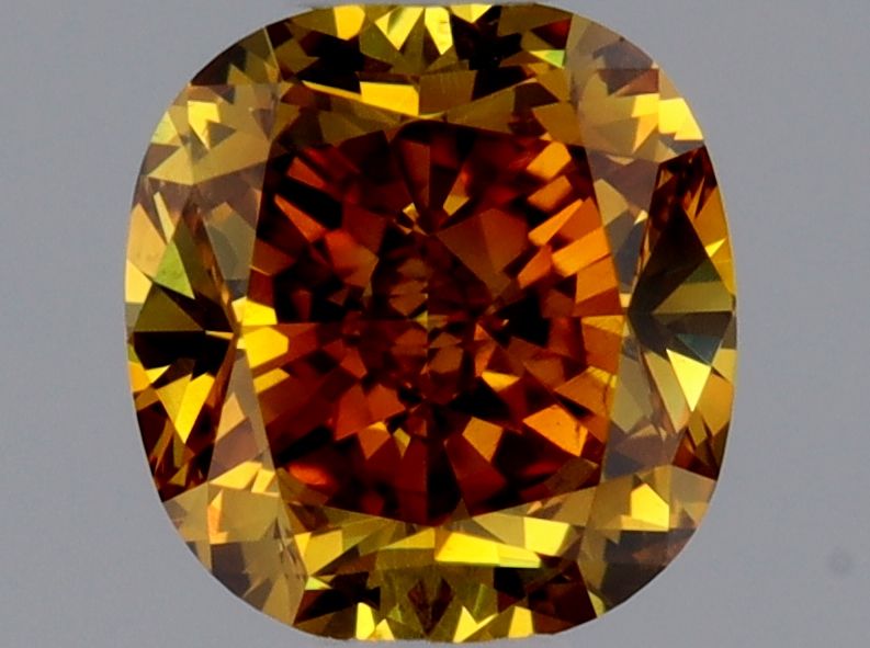 Cushion modified 0.41ct Fancy Deep Brownish Yellowish Orange SI2 GIA #1226585567