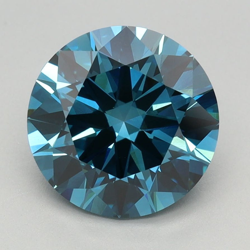 Round 2.4ct Fancy Vivid Blue VVS2 IGI #LG628442698