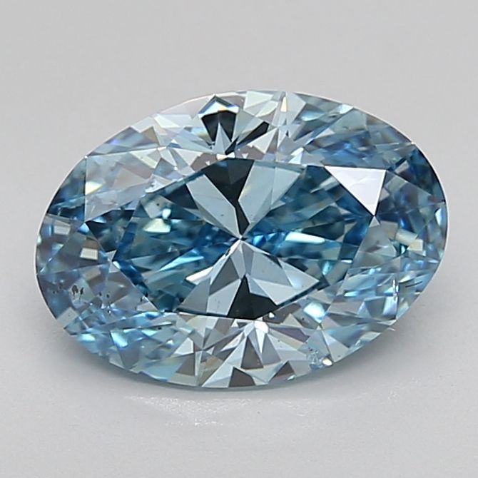 Oval 2.87ct Fancy Vivid Blue SI1 IGI #LG618466226