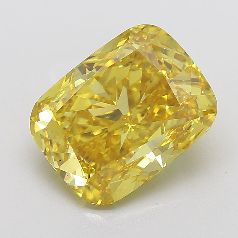 Cushion modified 10.04ct Fancy Vivid Yellow VS2 IGI #LG726515419