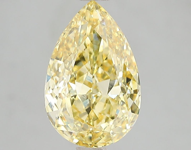 Pear 3.02ct Fancy Vivid Yellow VS2 IGI #LG678590343
