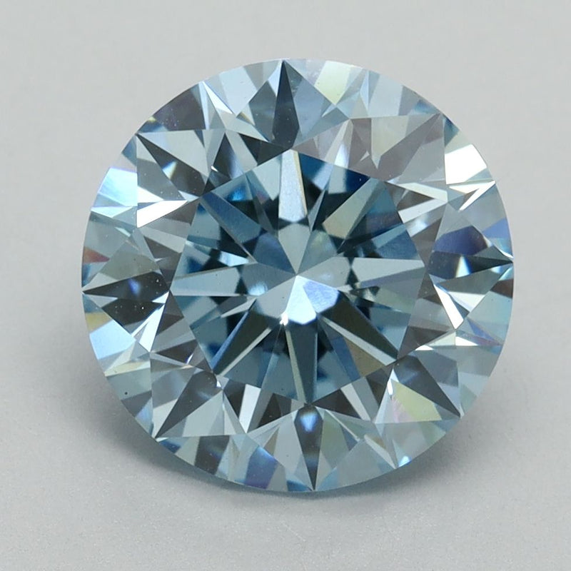 Round 3.55ct Fancy Vivid Blue VVS2 IGI #LG634405141