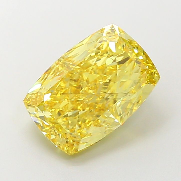 Cushion modified 6.01ct Fancy Vivid Yellow VS2 IGI #LG749566093