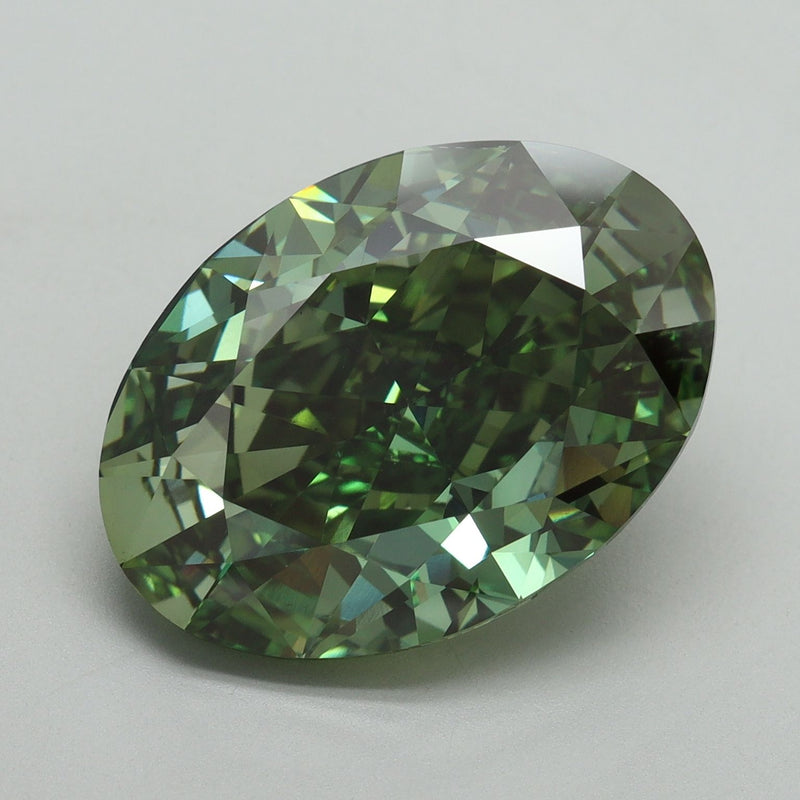 Oval 10.22ct Fancy Vivid Green VS1 IGI #LG665442865
