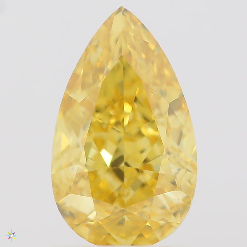 Pear 0.6ct Fancy Vivid Orangey Yellow VS2 GIA #6282905589