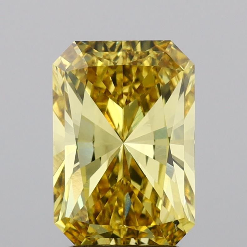 Radiant 2.51ct Fancy Vivid Yellow VS2 IGI #LG643422200