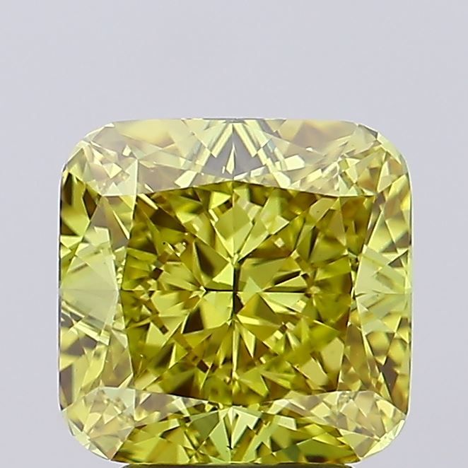Cushion modified 4.04ct Fancy Vivid Yellow VS1 IGI #LG687572967
