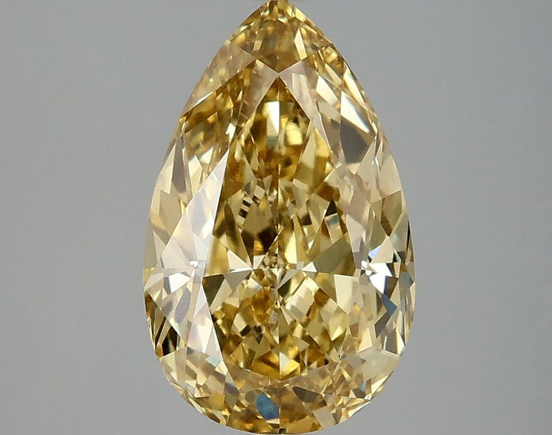 Pear 3.07ct Fancy Vivid Yellow VVS2 IGI #LG677527644