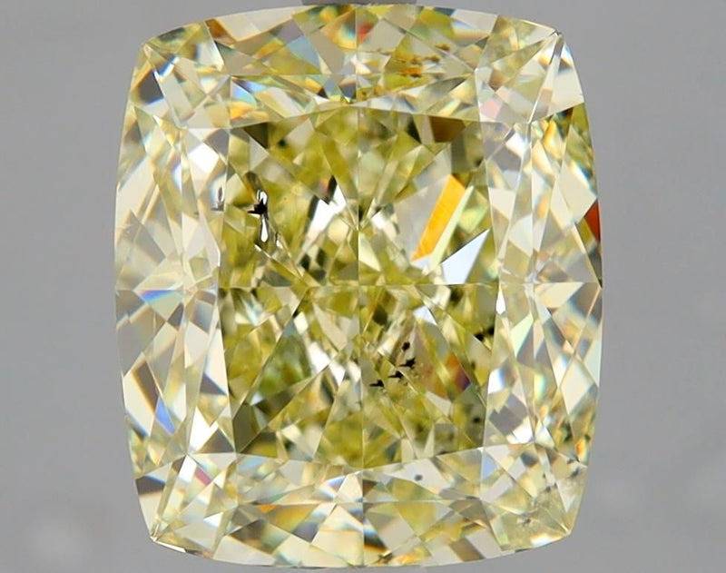 Cushion brilliant 4ct Fancy Light Grayish Greenish Yellow SI2 GIA #5373428201