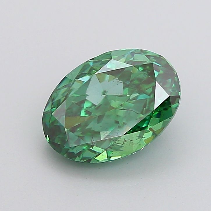 Oval 2.5ct Fancy Vivid Green SI1 IGI #LG742508263
