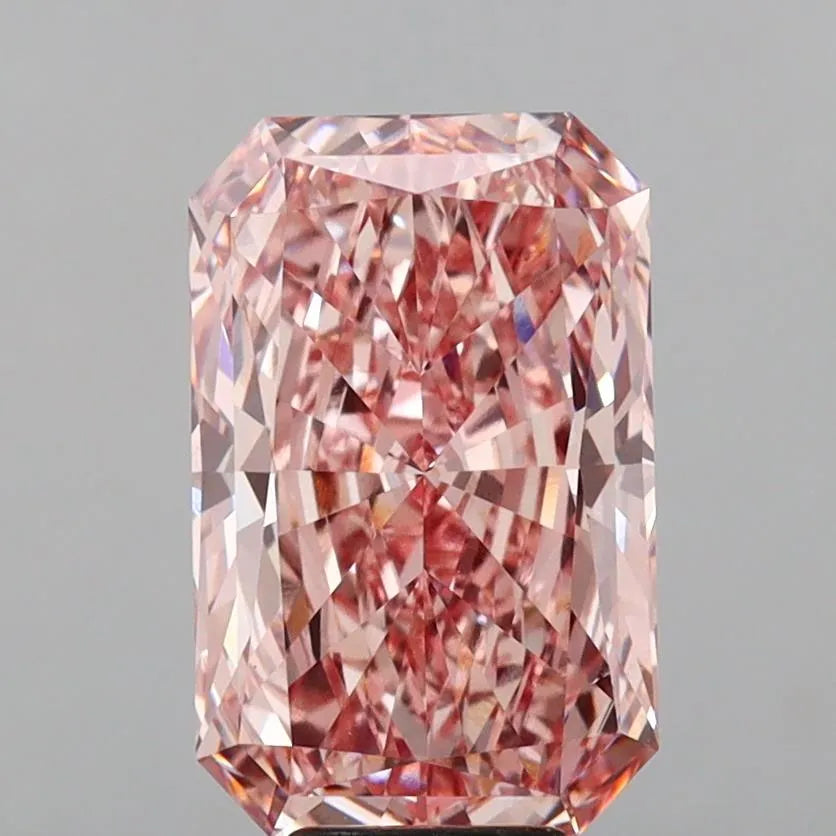 7.42ct Radiant Lab Grown Diamond (Colour Fancy Vivid Pink, Clarity VS1, IGI Certified)