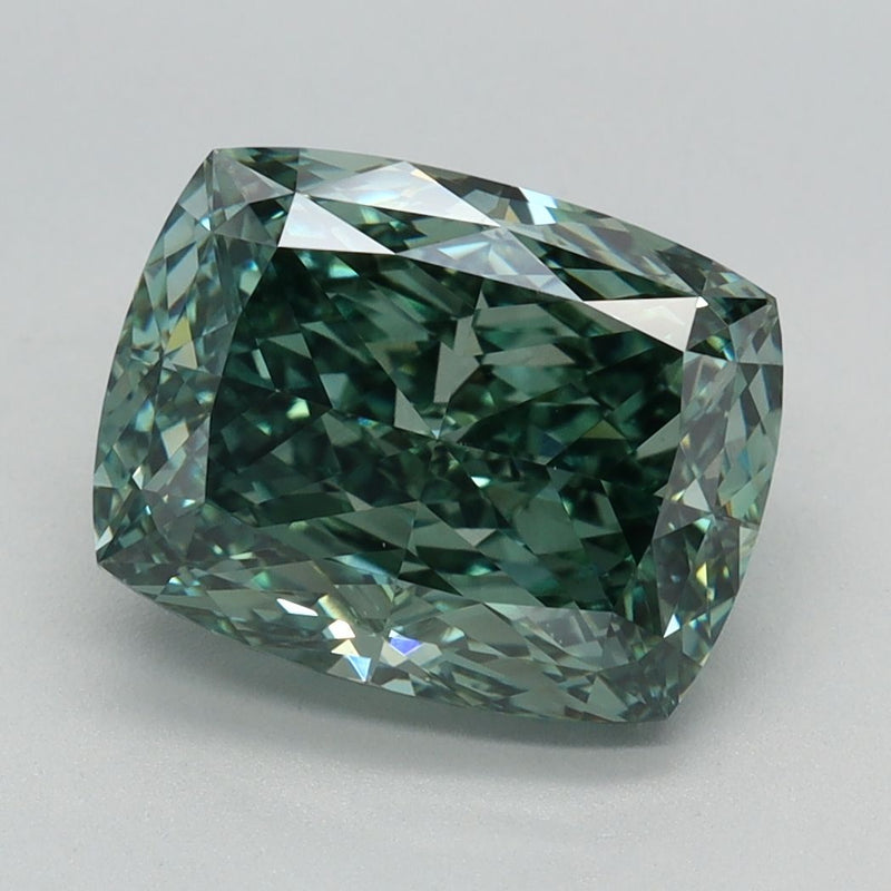 Cushion modified 3.54ct Fancy Vivid Green VS1 IGI #LG645458308