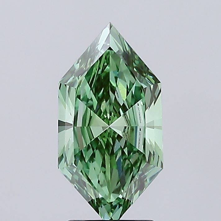 Hexagonal 2.37ct Fancy Vivid Green VS1 IGI #LG770606244