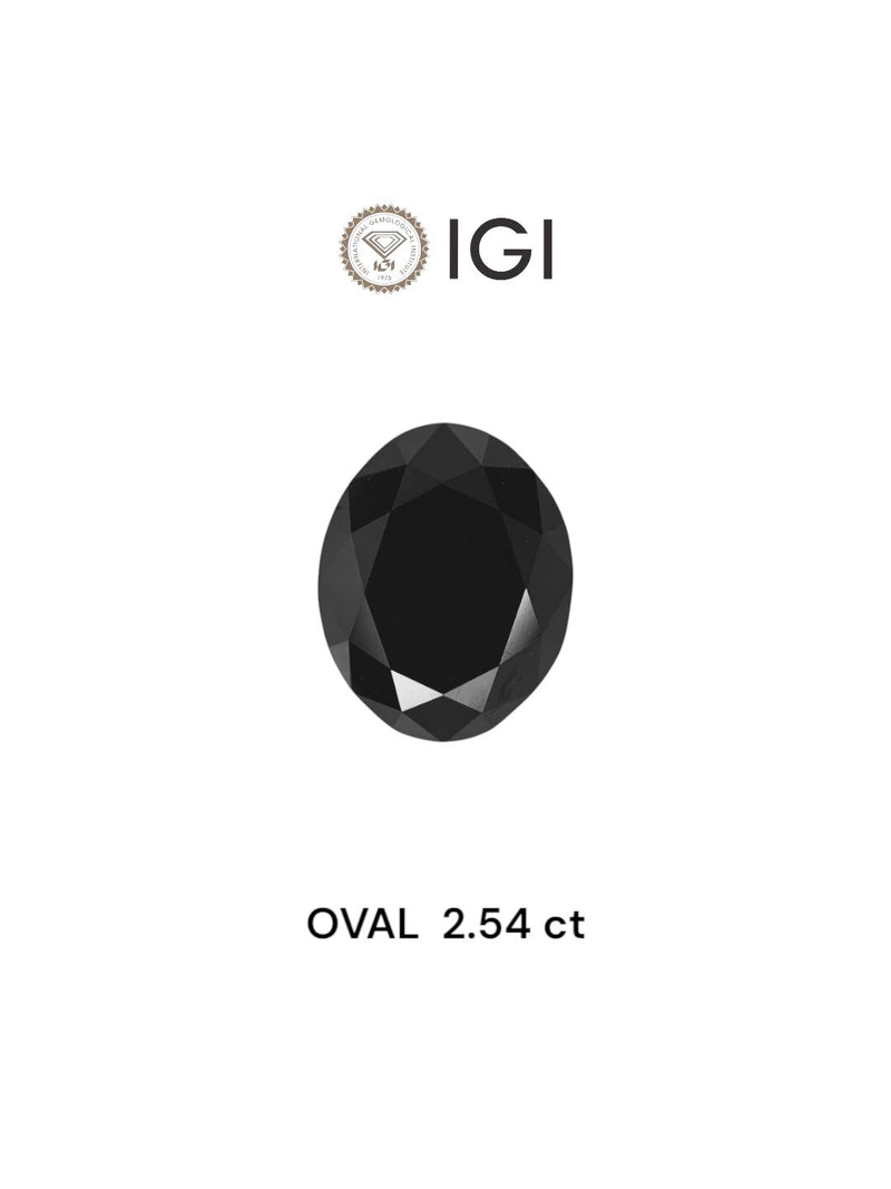 Oval 2.54ct Black  IGI #654442372