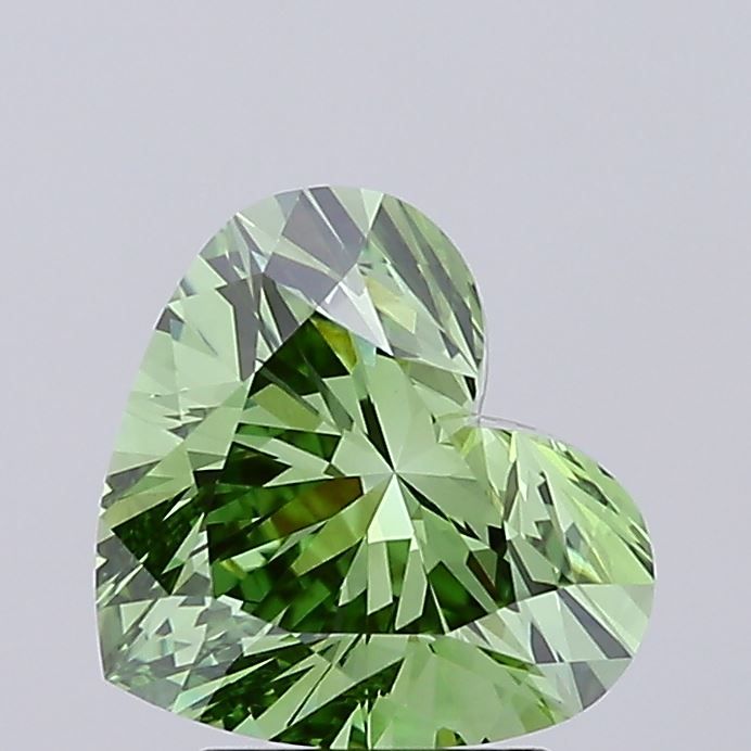 Heart 2.5ct Fancy Vivid Green VVS2 IGI #LG727503749
