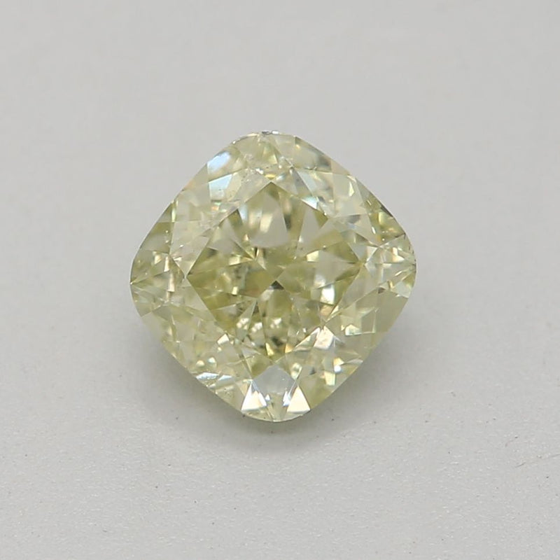 Cushion modified 0.52ct Fancy Grayish Greenish Yellow SI2 GIA #7306878542