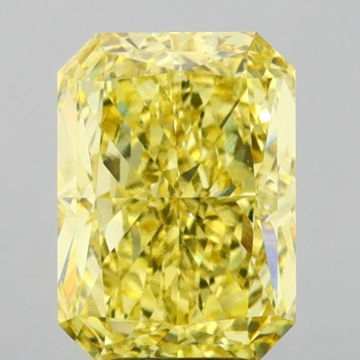 Radiant 6.07ct Fancy Vivid Yellow VVS2 IGI #LG749568470