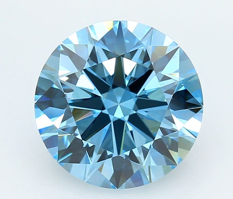 Round 4.07ct Fancy Vivid Blue VVS2 IGI #LG739586236