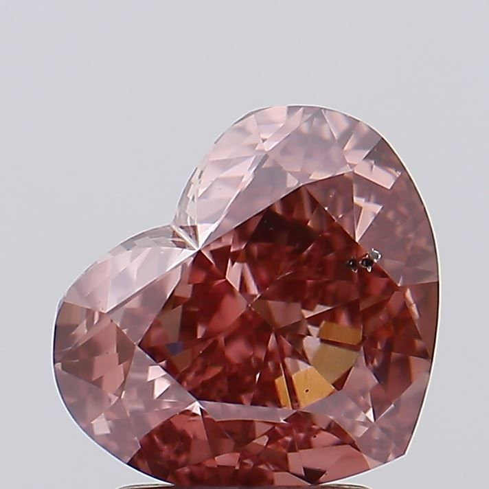 Heart 2.77ct Fancy Vivid Brownish Pink SI1 IGI #LG723547328