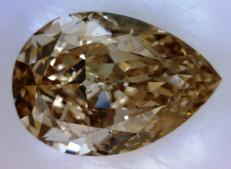 Pear 3ct Fancy Orange Brown  GIA #2151191856