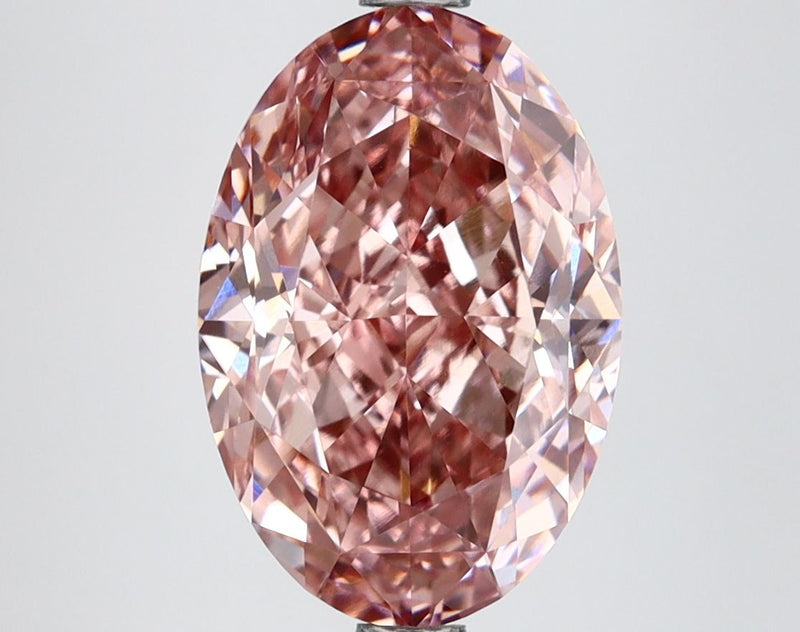 Oval 4.03ct Fancy Vivid Brownish Pink VVS2 IGI #LG654418365