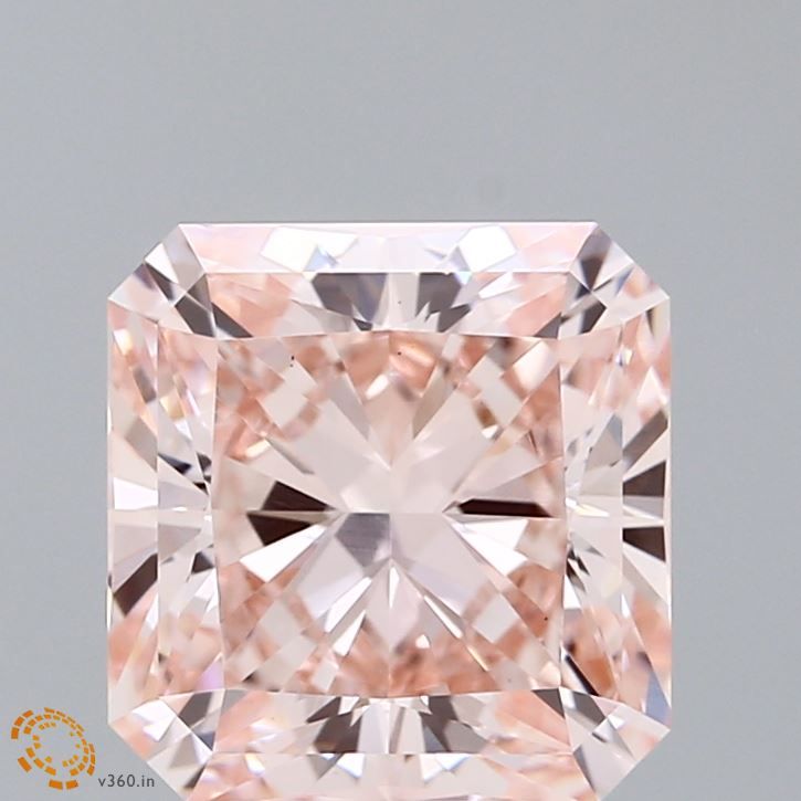 Square radiant 3.23ct Fancy Intense Pink VS1 IGI #LG648433793