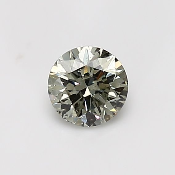 Round 0.53ct Fancy Grayish Yellowish Green I1 GIA #1443045507