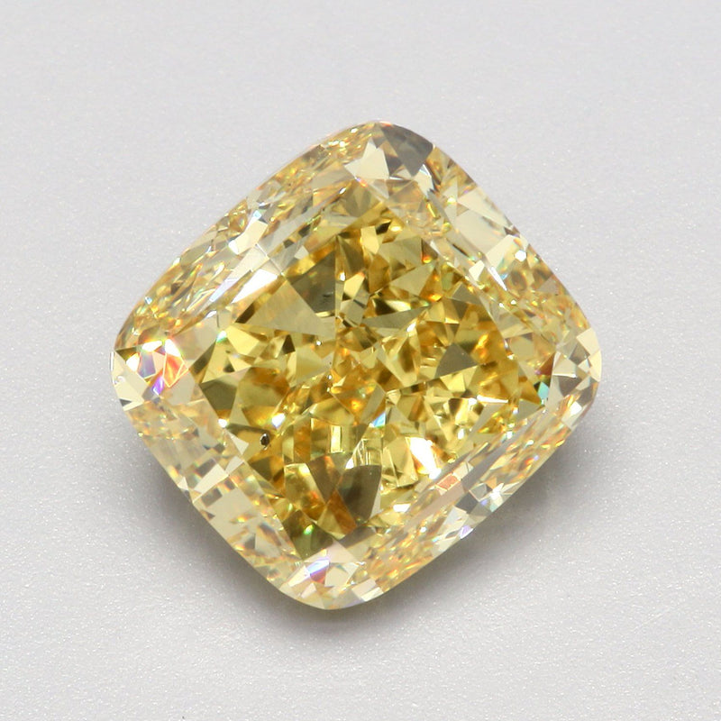 Cushion modified 5.01ct Fancy Intense Yellow VS2 IGI #LG778668861