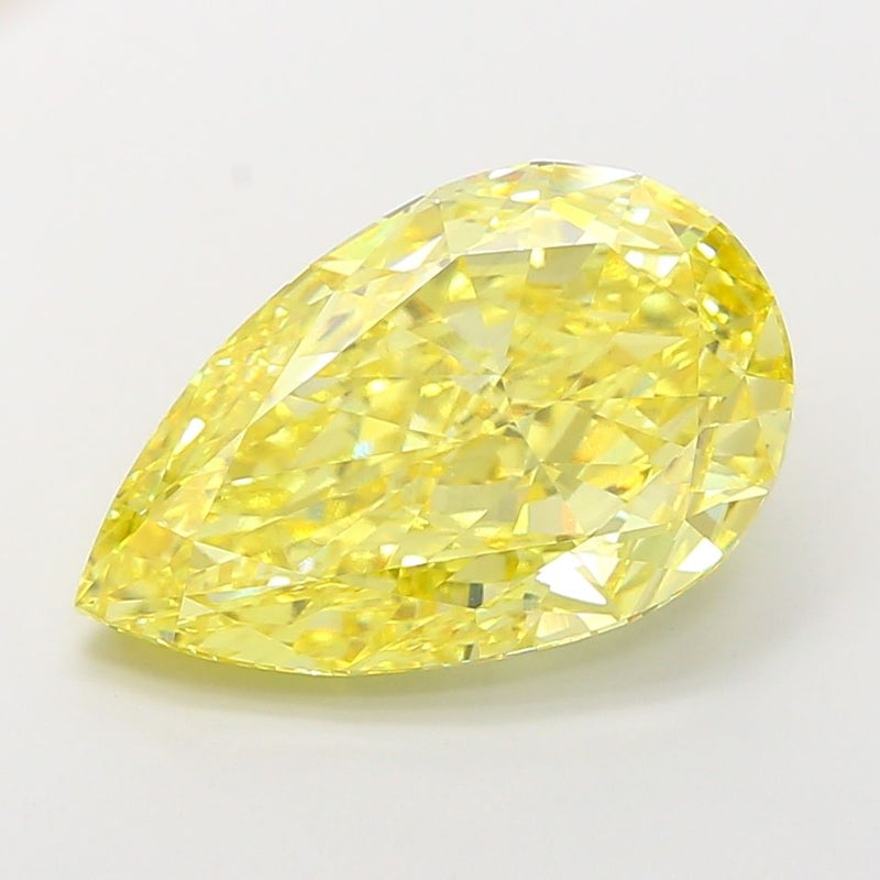 Pear 11.53ct Fancy Vivid Yellow VS1 IGI #LG786691231