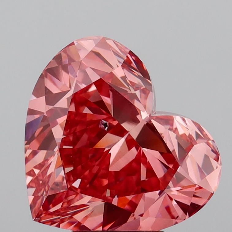 Heart 5.4ct Fancy Vivid Pink SI1 IGI #LG766655362