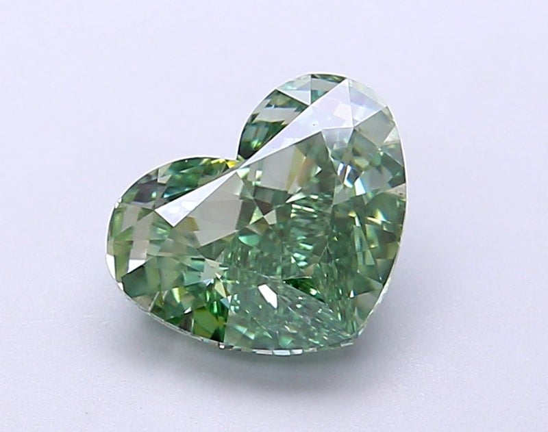 Heart 2ct Fancy Vivid Green VS1 IGI #LG700563738