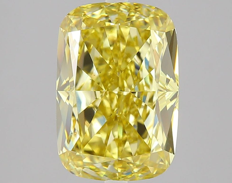 Cushion modified 4.02ct Fancy Intense Yellow VS1 IGI #LG764660543