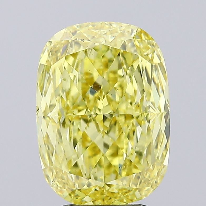 Cushion modified 4.03ct Fancy Intense Yellow VS2 IGI #LG780617781