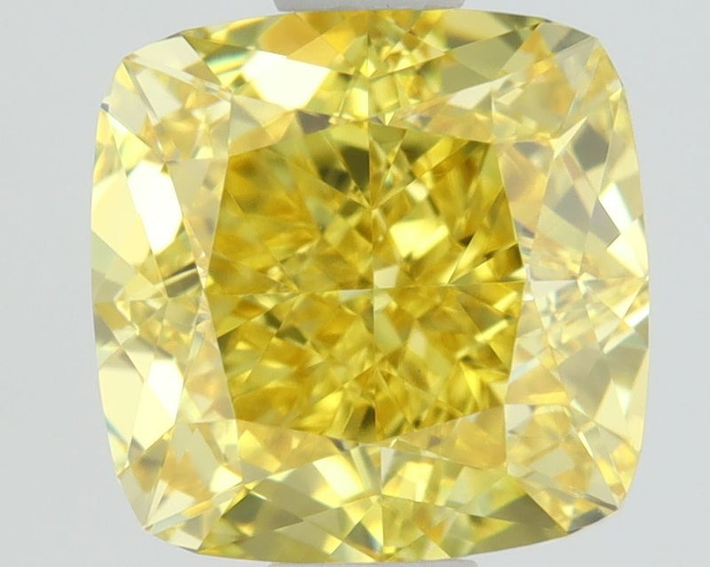 Cushion brilliant 1.01ct Fancy Vivid Yellow VVS2 GIA #6402900525