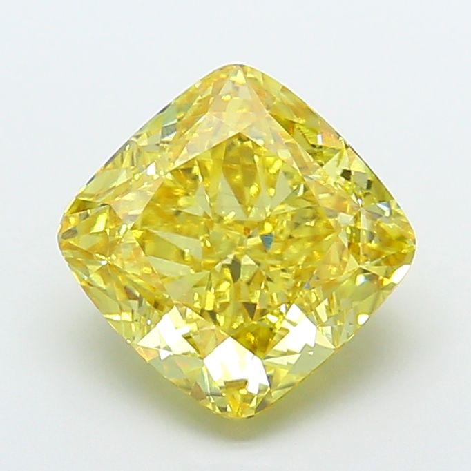 Cushion modified 7.03ct Fancy Vivid Yellow VS1 IGI #LG774655452