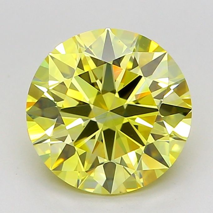 Round 2.52ct Fancy Intense Yellow VVS2 IGI #LG752507569