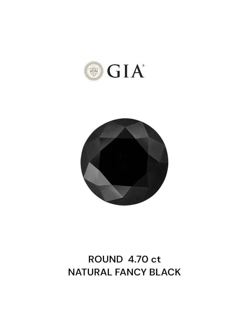 Round 4.7ct Fancy Black VVS2 GIA #1232639565