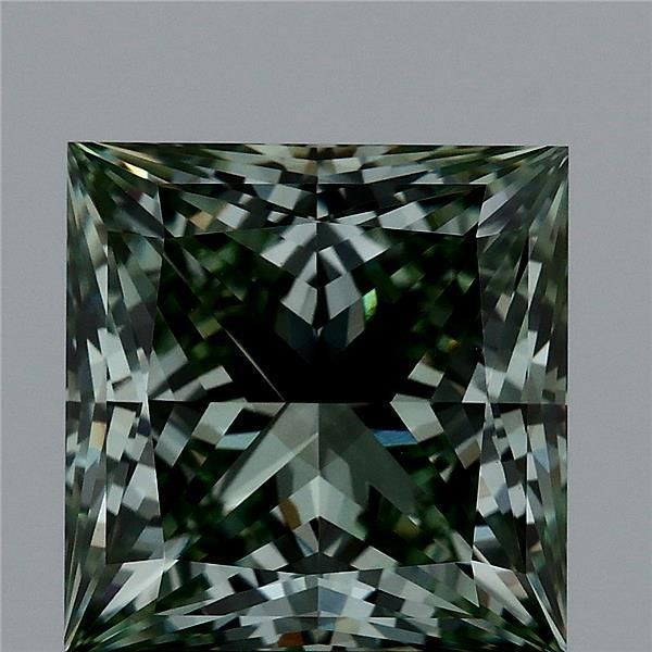 Princess 3.18ct Fancy Vivid Green VS1 IGI #LG717528280
