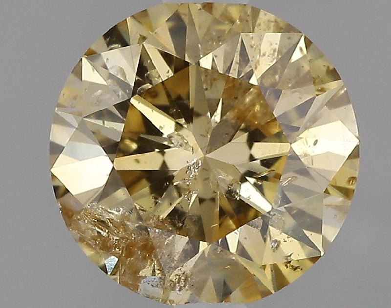 Round 1.08ct Fancy Intense Yellow I2 GIA #6241339858