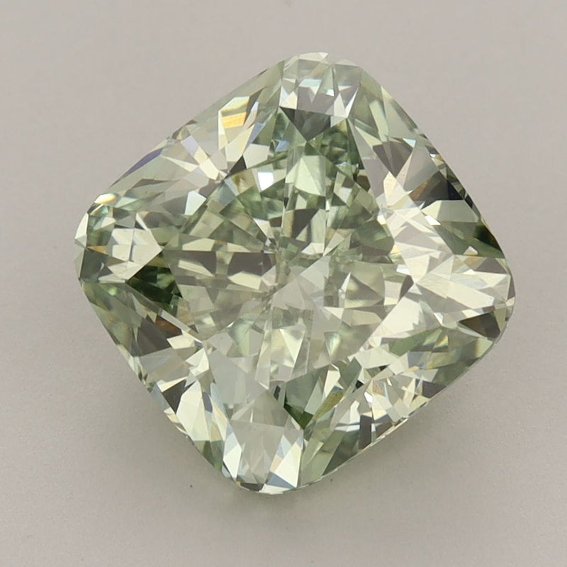 Cushion modified 4.05ct Fancy Vivid Green VS1 IGI #LG731543246