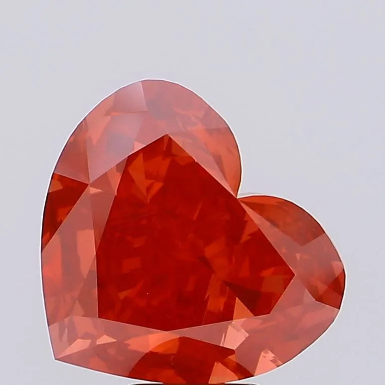 9.01ct Heart Lab Grown Diamond (Colour Fancy Vivid Red, Clarity VS1, IGI Certified)