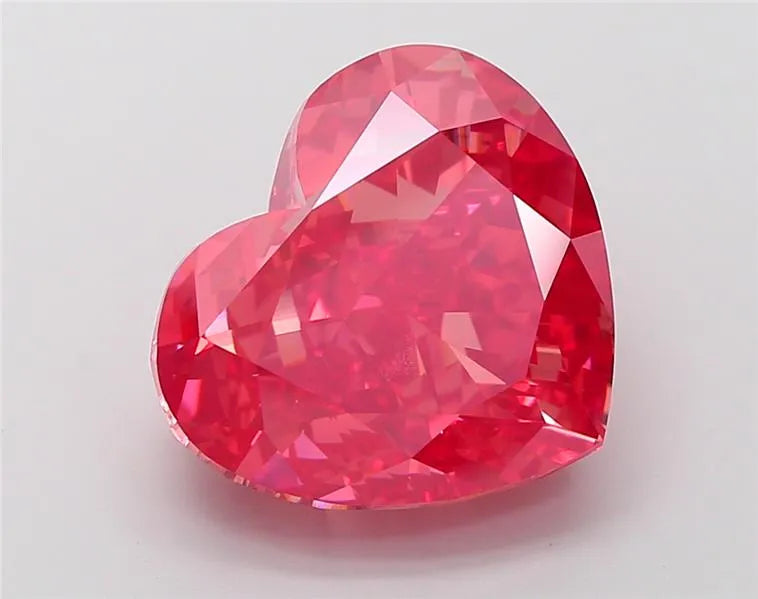9.56ct Heart Lab Grown Diamond (Colour Fancy Vivid Pink, Clarity VS1, IGI Certified)